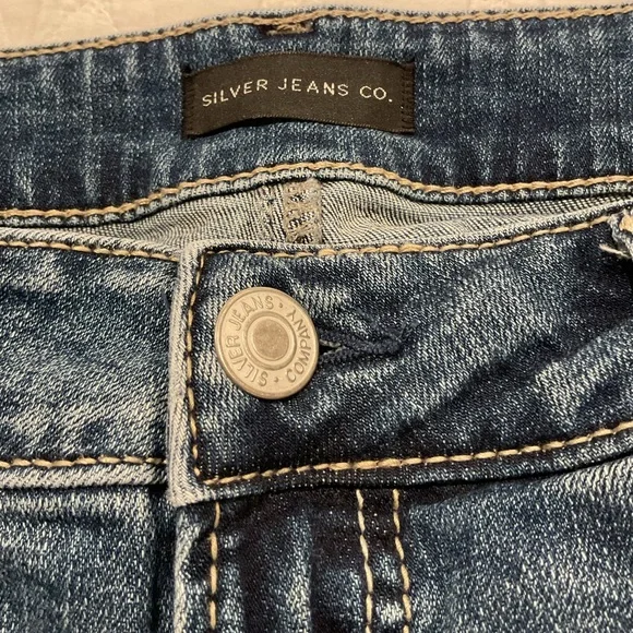 Silver Jeans SUKI Indigo Cuffed Shorts 16W - Picture 5 of 13